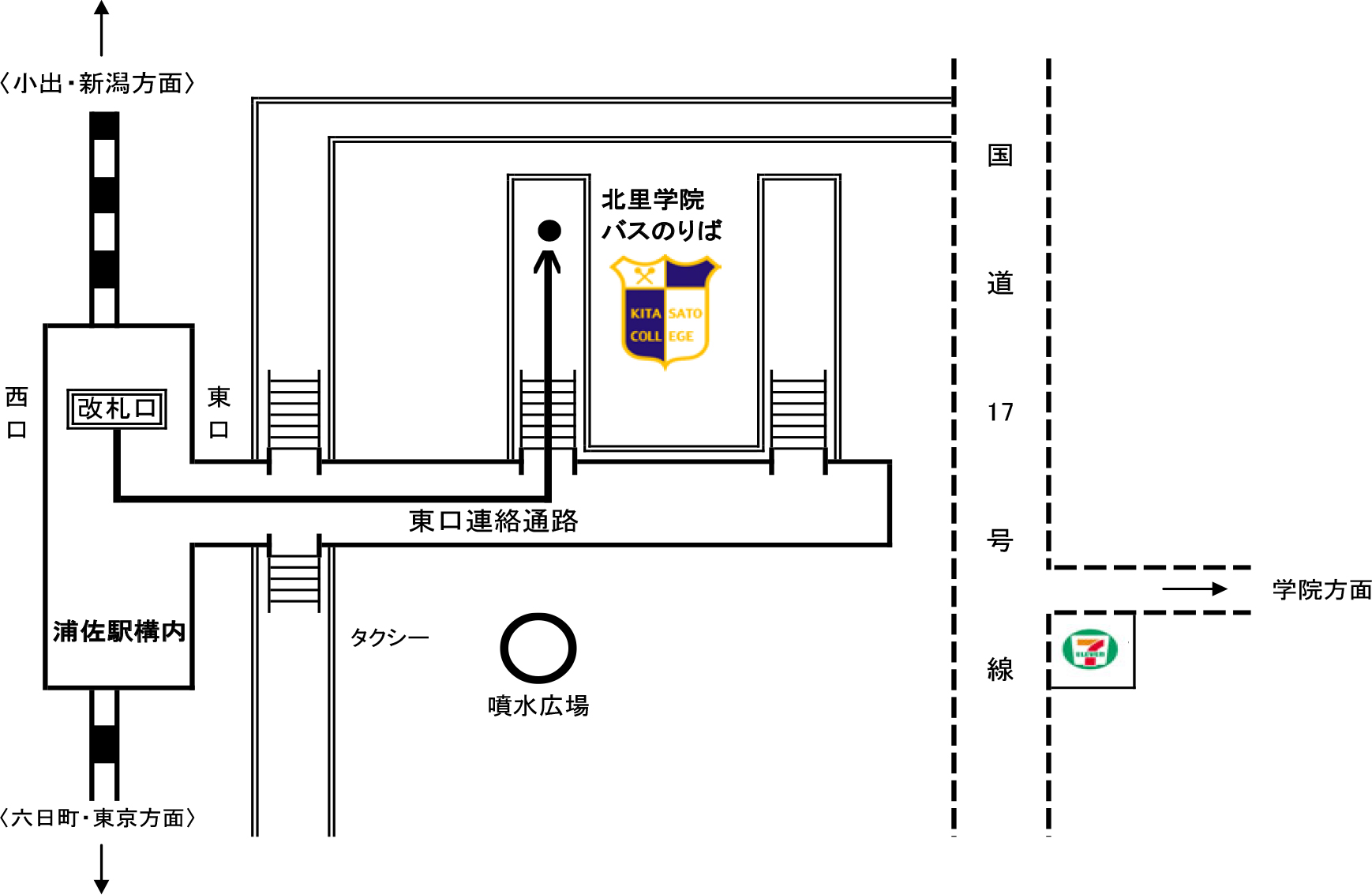 MAP 電車をご利用の場合